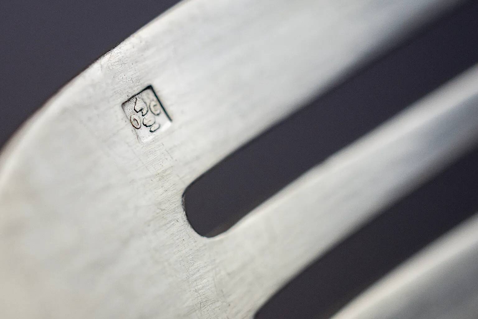 Christofle – 12 cake forks, Boréal model with original box