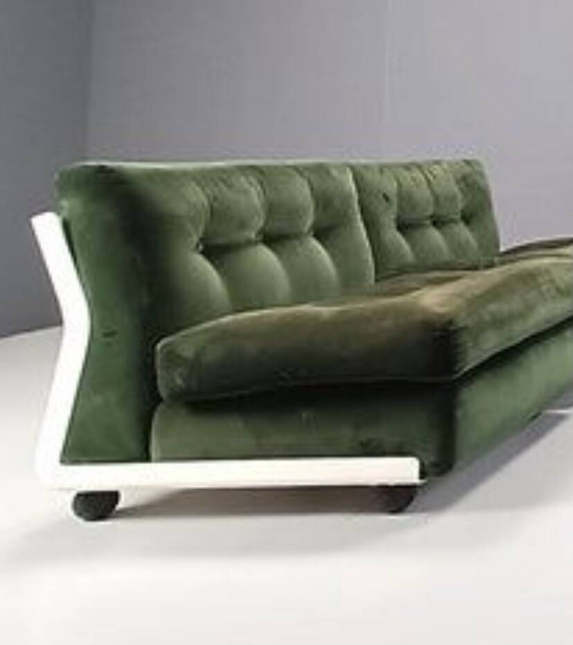 Modular velvet canapé Amanta by Mario Bellini for C&B Italia