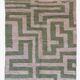 Tapis Contemporain Vert et Beige - 305 x 250 cm