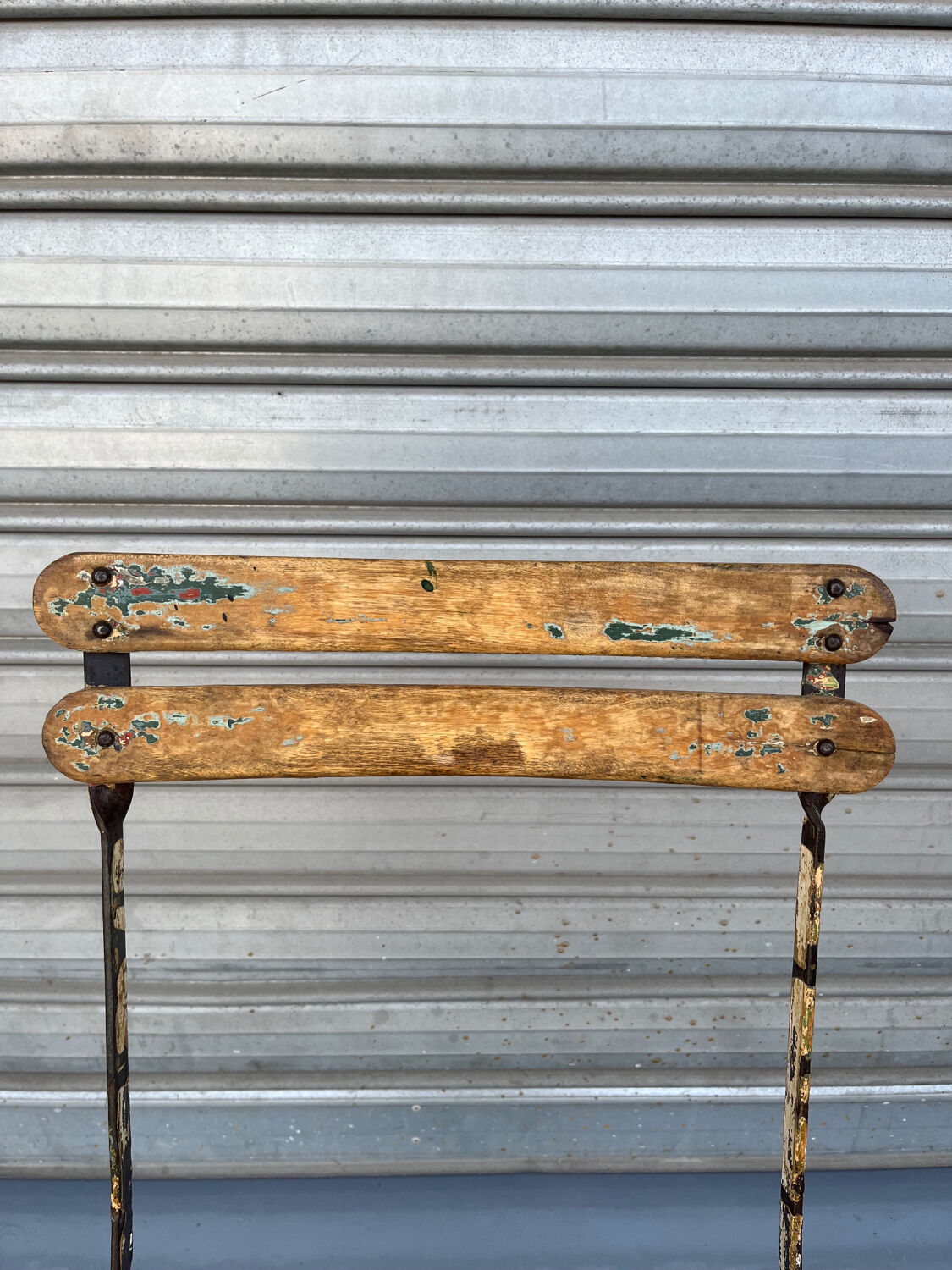 Wood and metal bistro chair