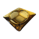 Vintage ashtray in amber glass