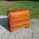 Vintage 3-drawer golden oak chest of drawers from the 50s