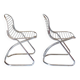 Pair of "Flynn" cantilever dining chairs by Gastone Rinaldi for RIMA, 1970s