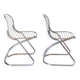 Pair of "Flynn" cantilever dining chairs by Gastone Rinaldi for RIMA, 1970s