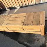 Antique solid wood storage bench – (sanded and ready to be treated)
