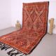 Grand tapis marocain fait main vintage 204 x 427 cm - Tapis en laine berbère rare