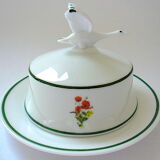 Limalonges porcelain butter decorated with bouquets of poppies