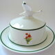 Limalonges porcelain butter decorated with bouquets of poppies