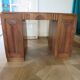 Vintage Art Deco schoolmaster's desk - double-sided - solid wood - 1940s/50s