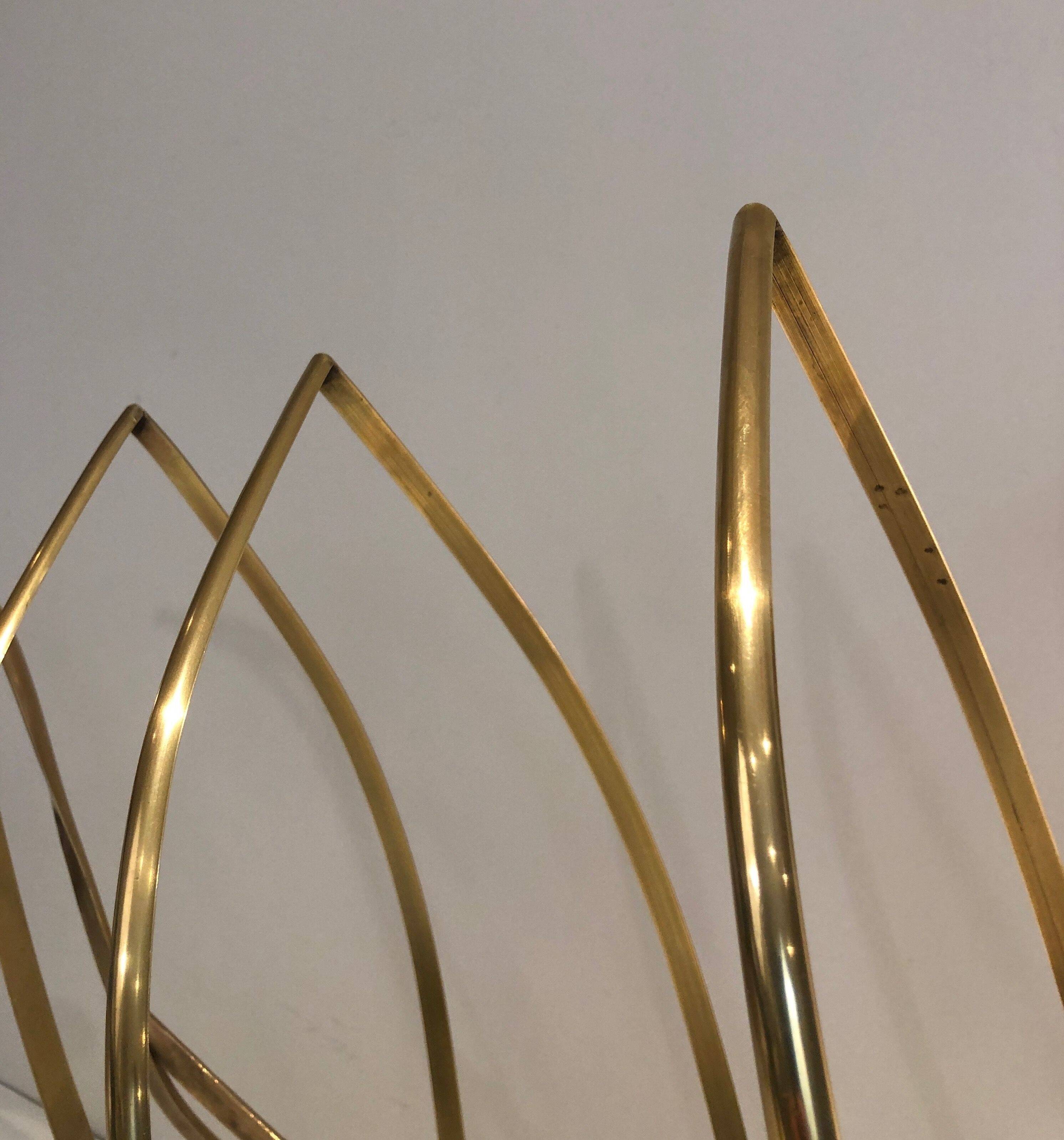 Brass swan magazine rack