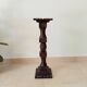 Cendrier sur pied vintage en bois sculpté