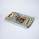 Brutalist tray by Art3, bronze and aluminium 1970, Spain