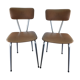 2 chairs in faux leather