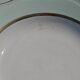 12 green deep plates "l'amandinoise"