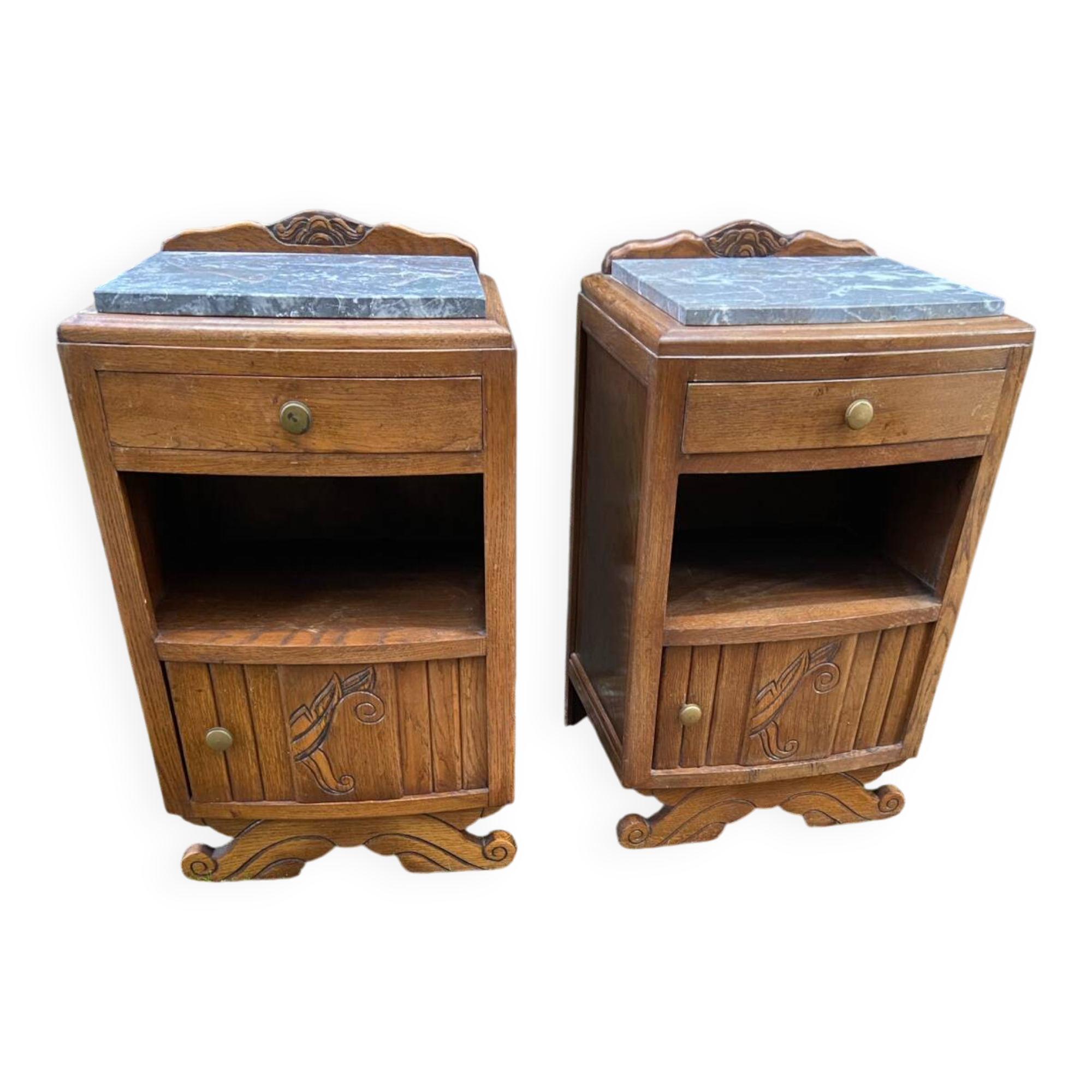 Pair of art deco bedside tables