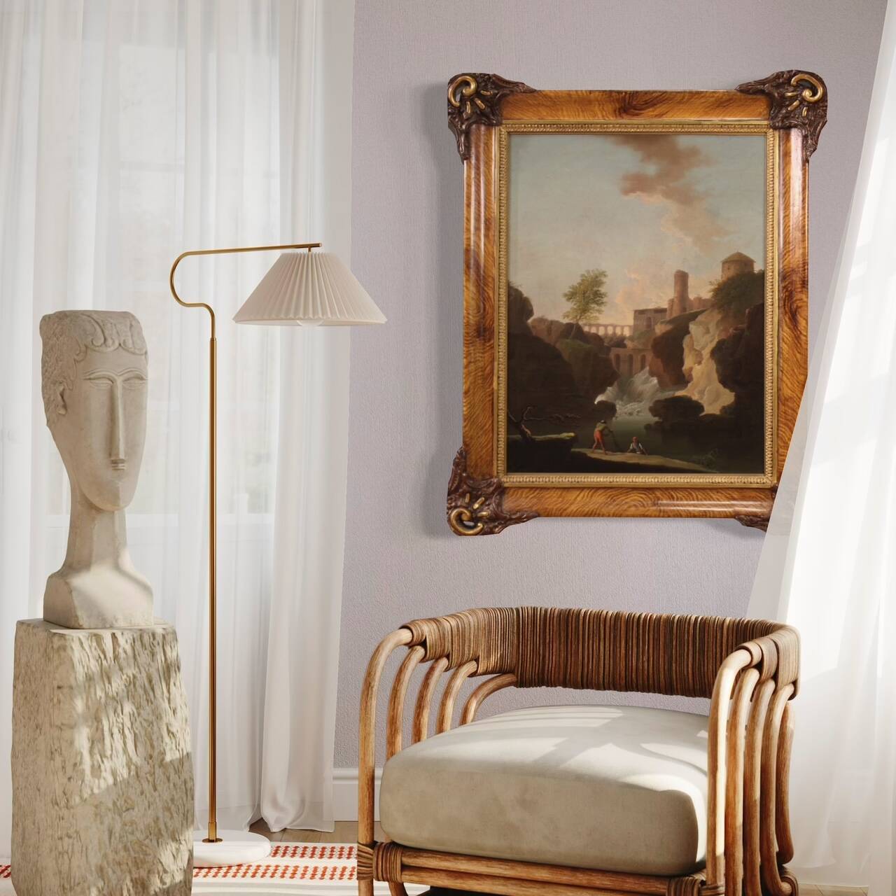 Great Italian landscape painting from 18th century