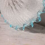 Set of 2 Charming Italian Blu Murano Glass Ceiling Fixture, Murano, 1970