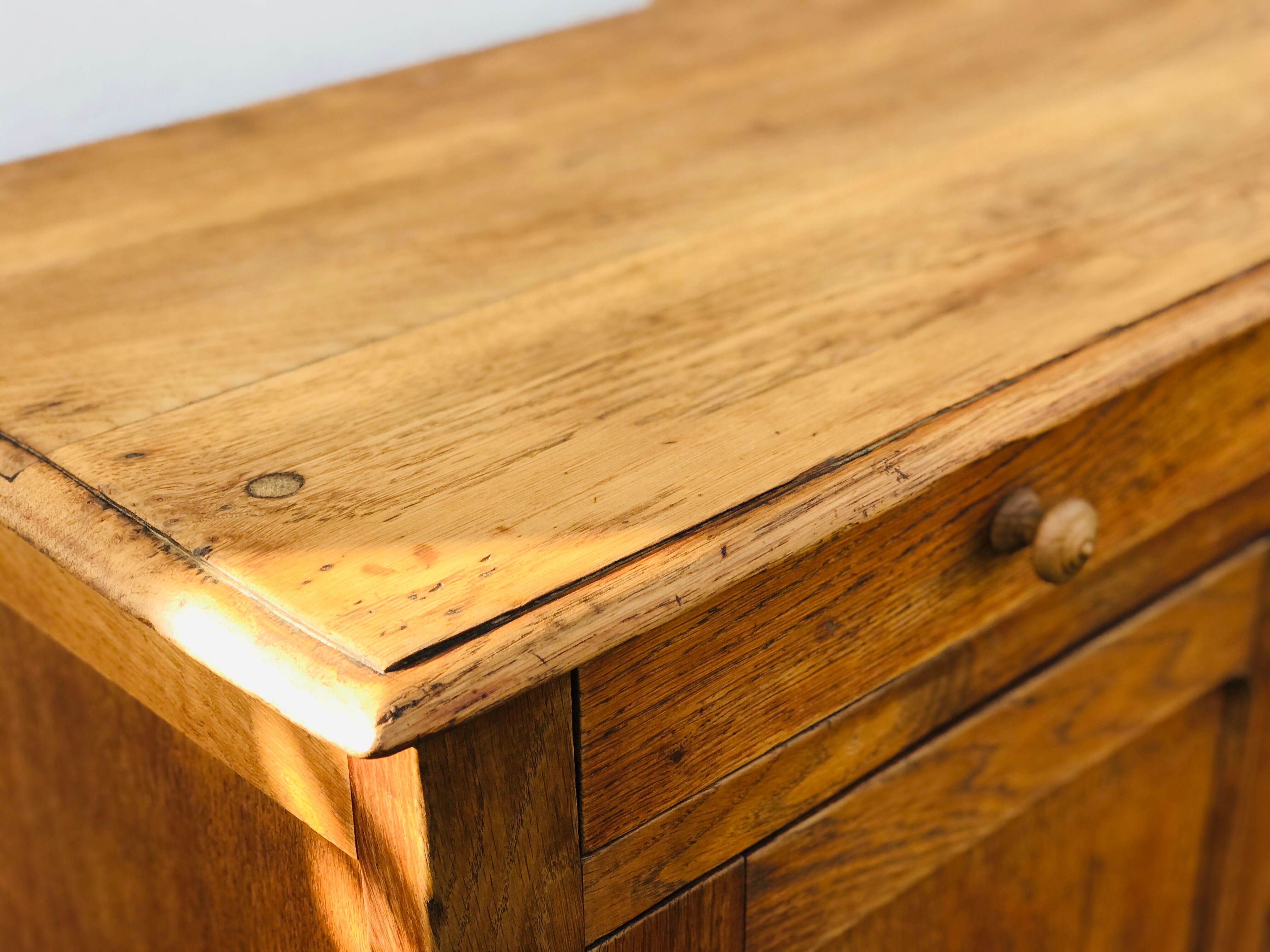 Vintage Parisian sideboard in natural oak