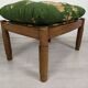 Pair of vintage oak poufs