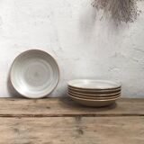 Set of 6 hollow stoneware plates
