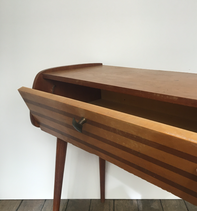 Bedside table compass legs 50s