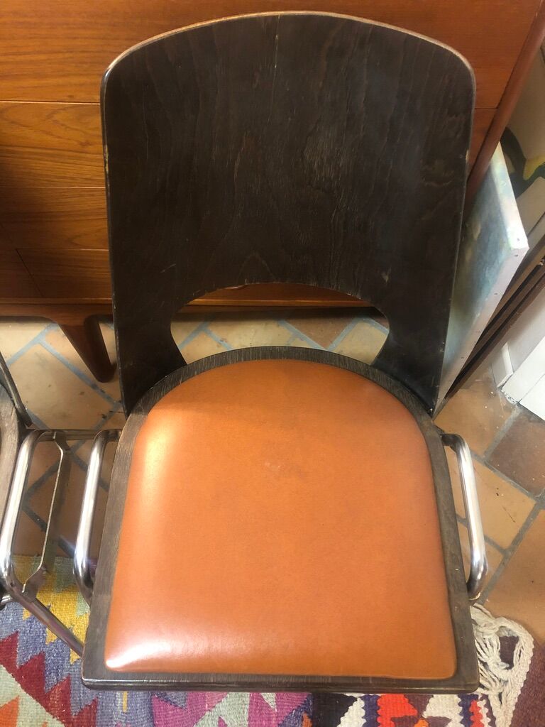 Set of 4 chairs model Barrel Manhattan circa 1970