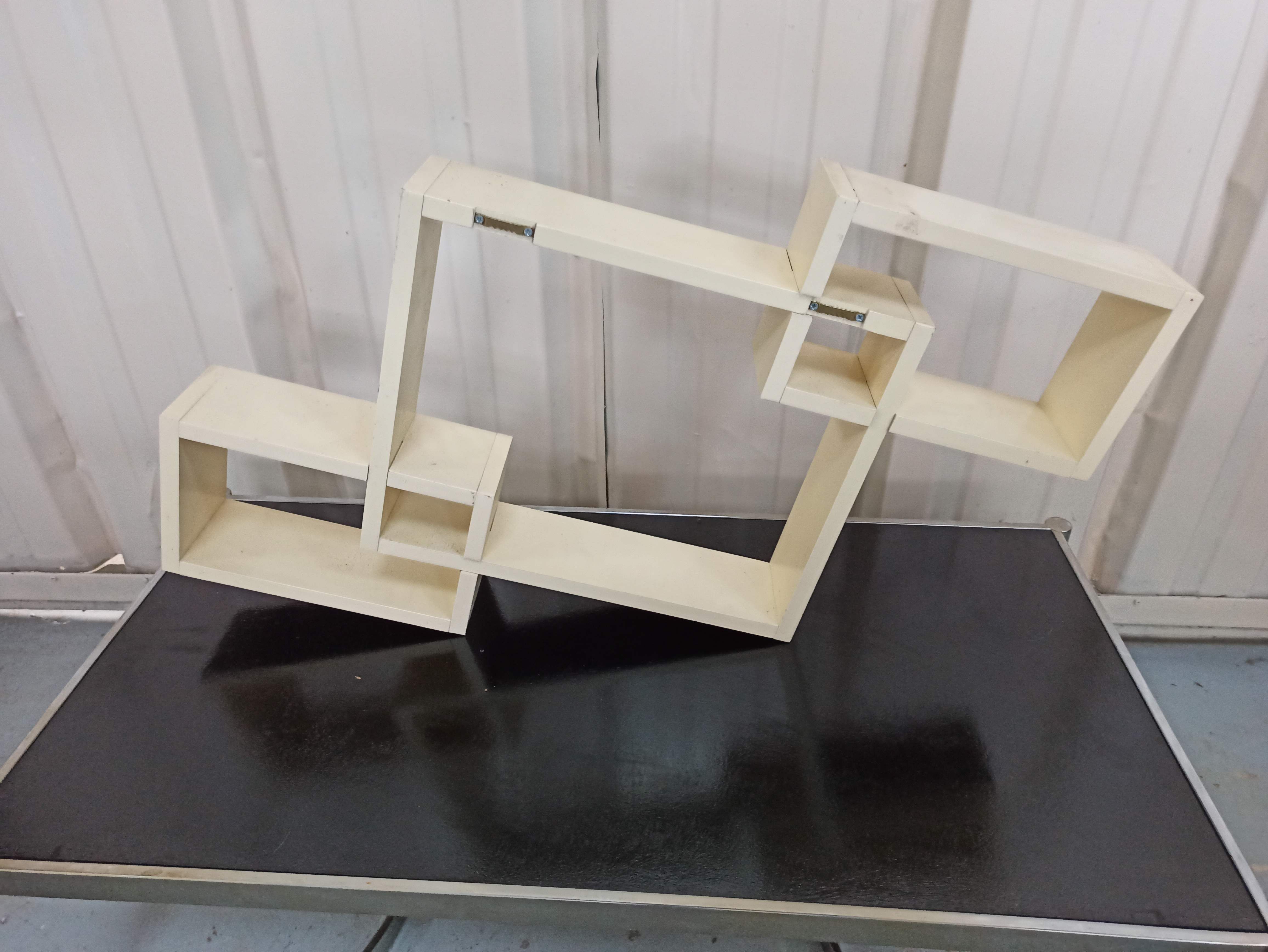 Shelf 3 blocks to hang vintage wall