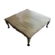 Table basse carré bois massif exotique 110x110cm