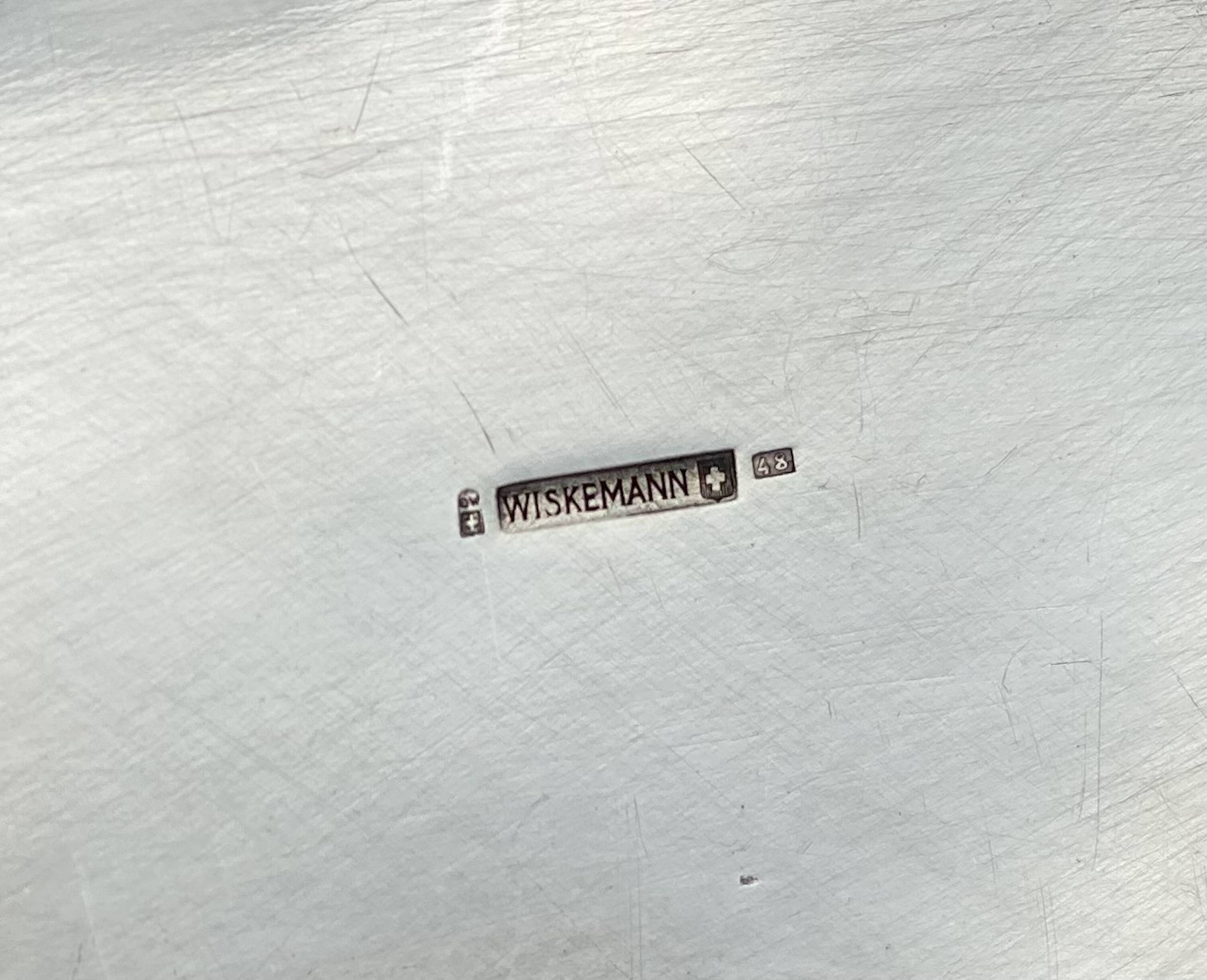 Silver-plated metal tray in the Wiskemann style, Louis XV.