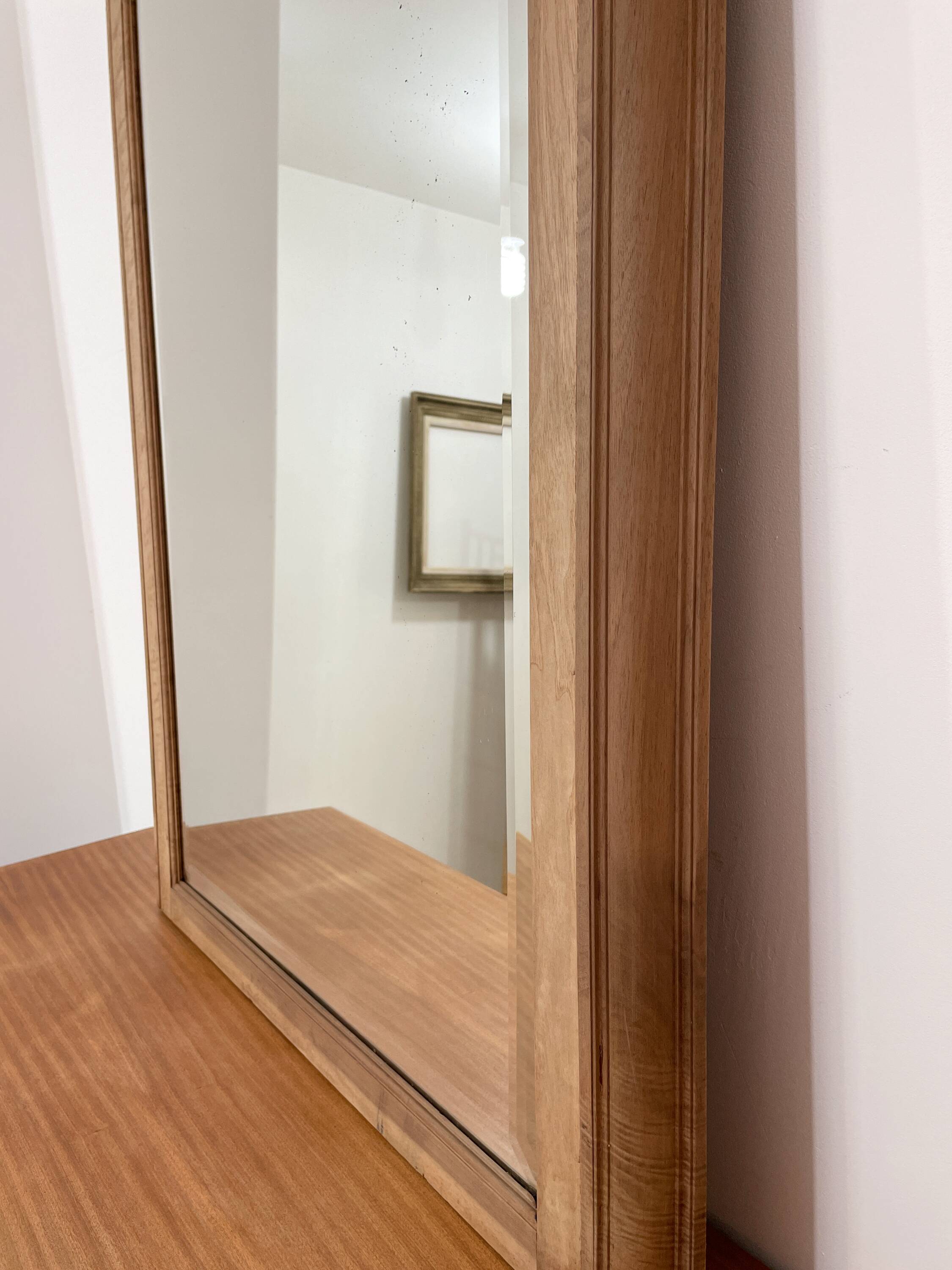 Large antique carved wooden mirror – Louis XV style – 140 x 90 cm