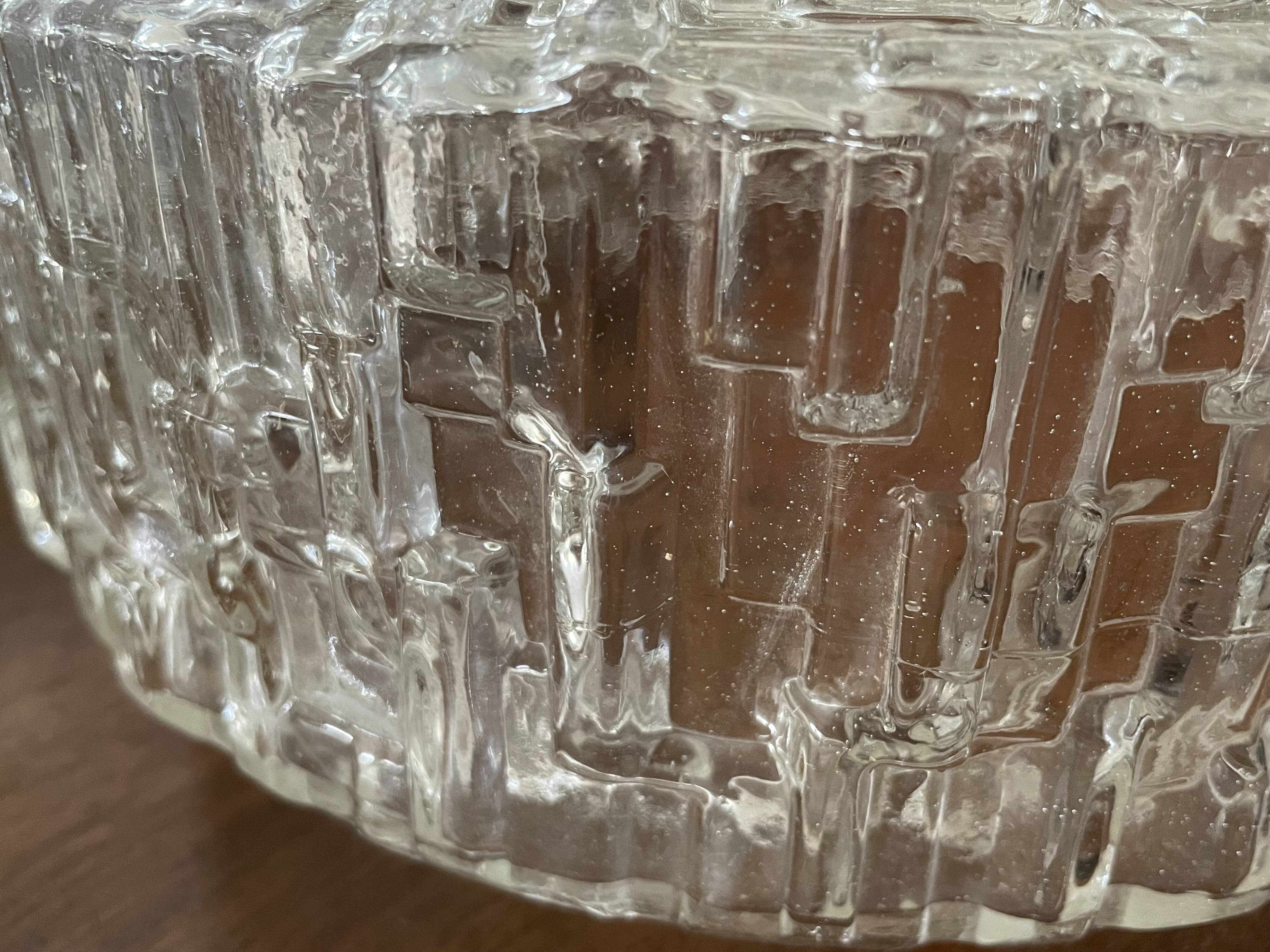 Round vintage glass ceiling light 24cm