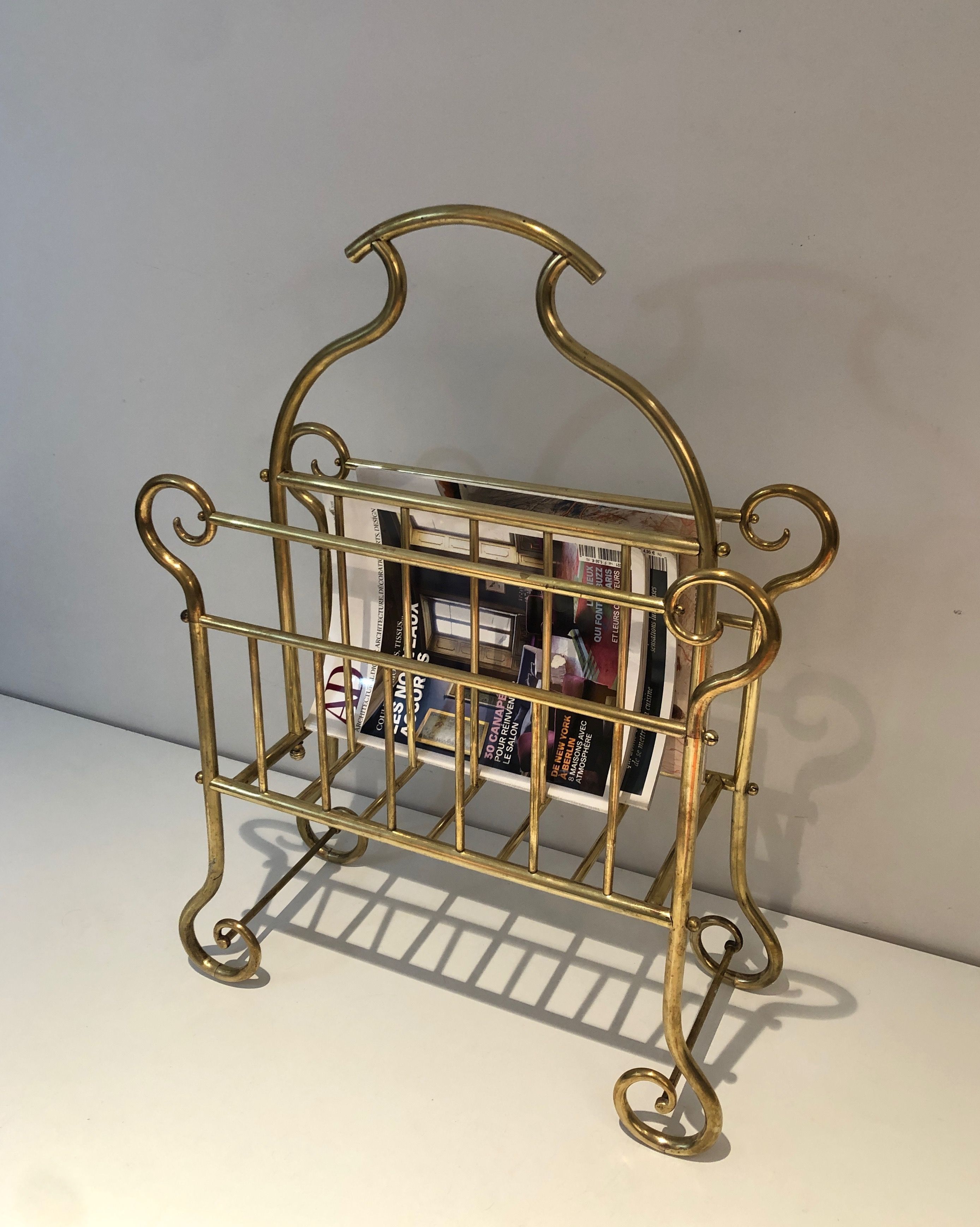 Brass magazine rack