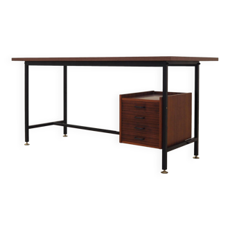 Mahogany desk, Italian design, 1970s, production: Italy