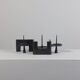 Vintage brutalist bronze candlestick by Wolfgang Bergmeister