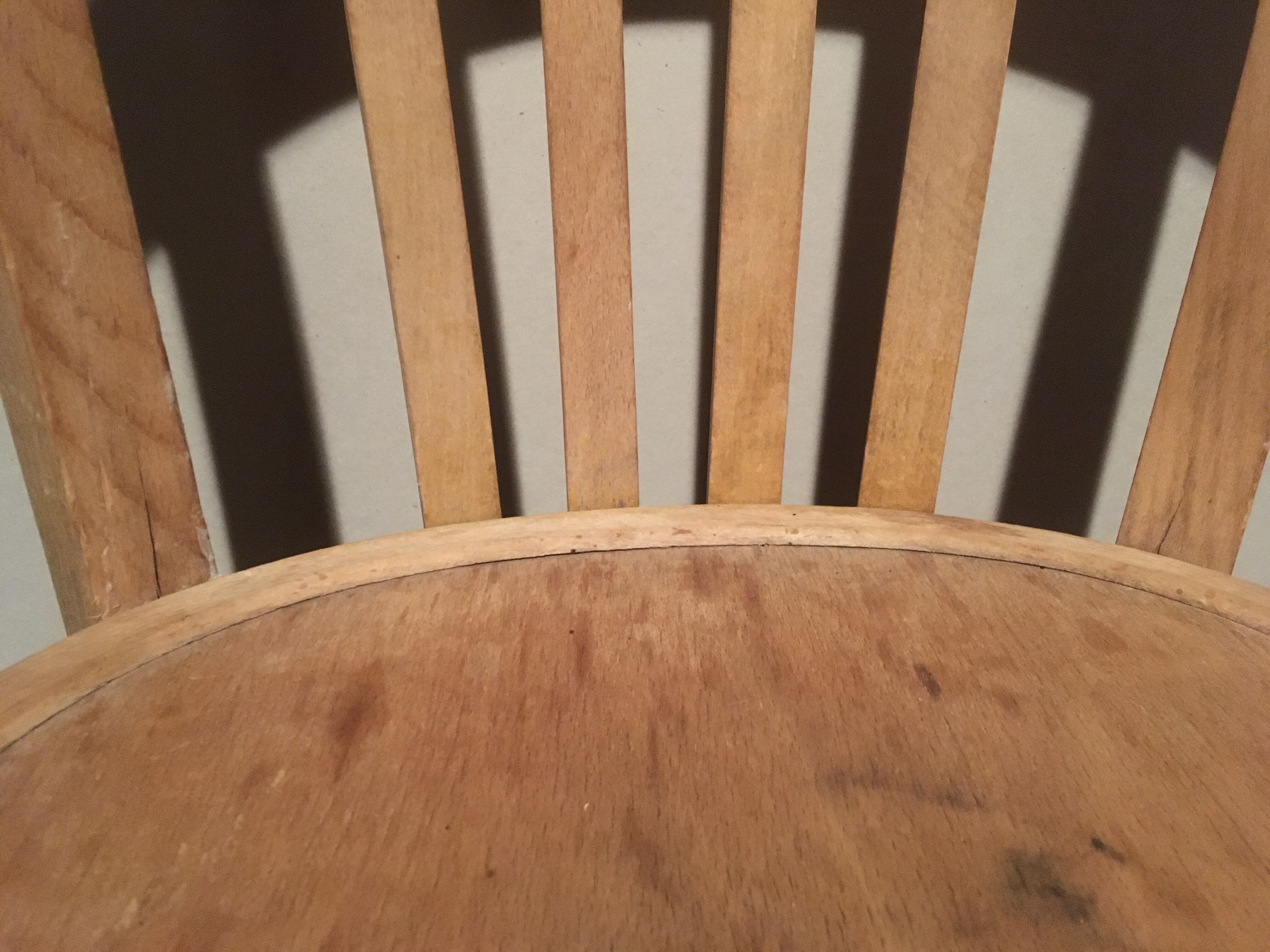 Lot of 2 vintage wooden bistro chairs