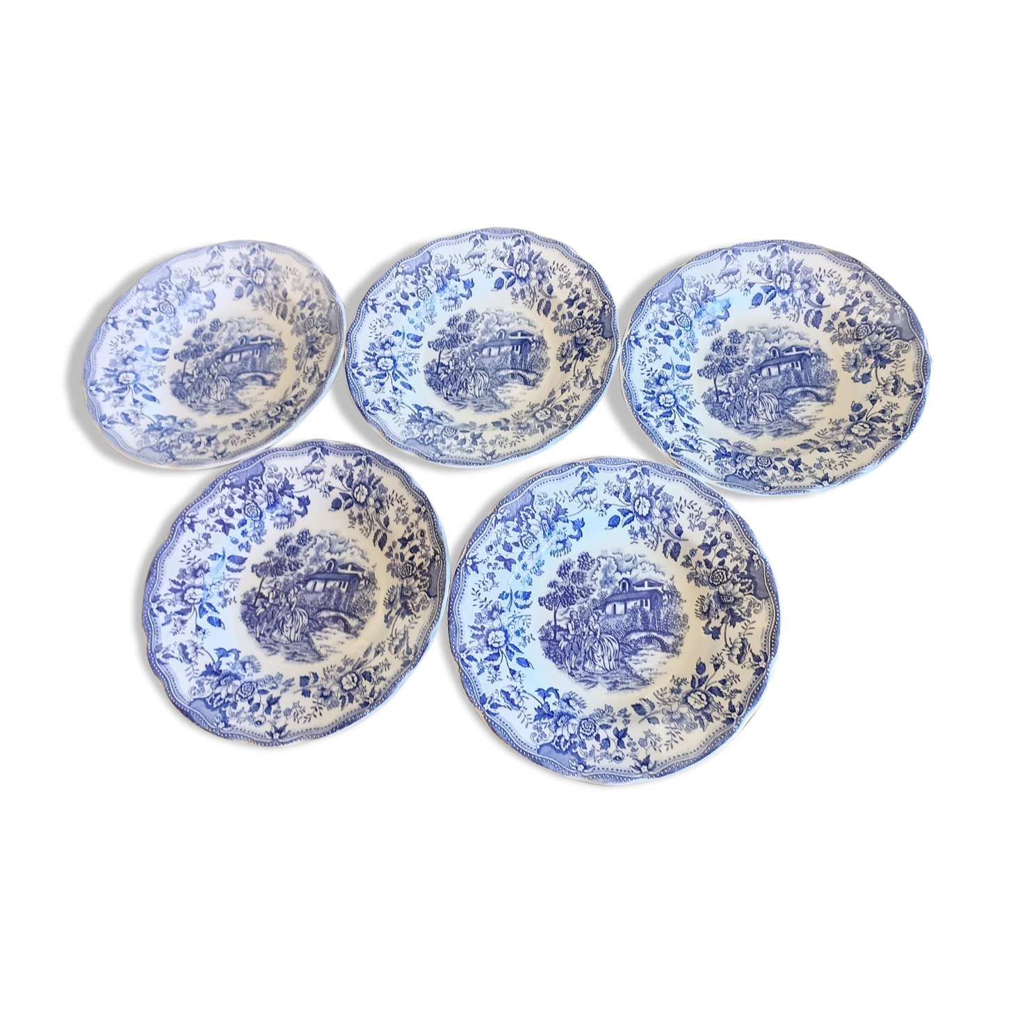5 hollow iron earth plates per CP - blue