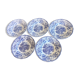 5 hollow iron earth plates per CP - blue