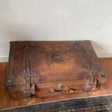 Old leather trunk