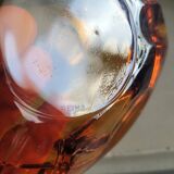 Set of 2 amber Reims glass ashtrays