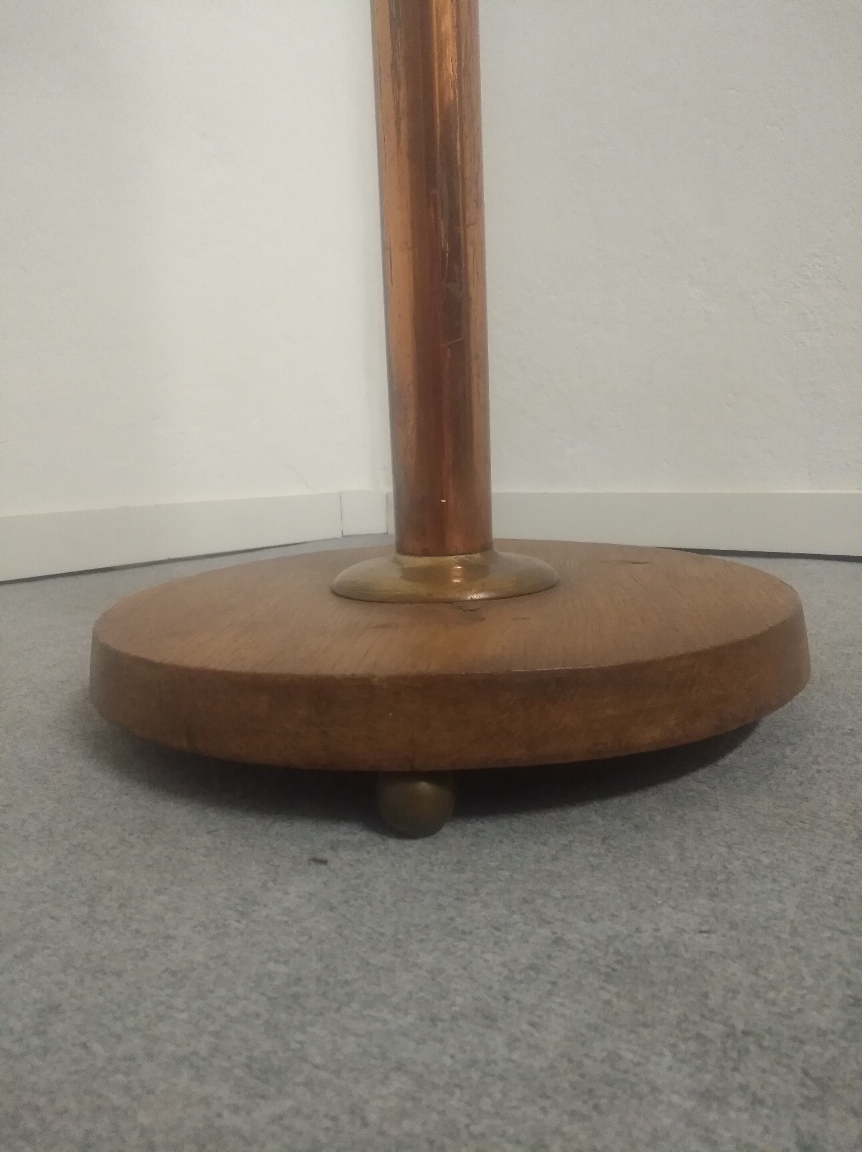 Art Deco lamp in copper and brass