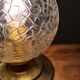 Vintage globe table lamp in molded glass