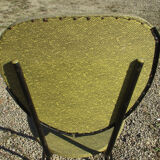 2 vintage chairs, metal and skaï