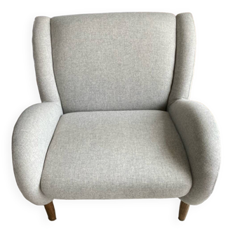 Fauteuil Gris Clair en Laine