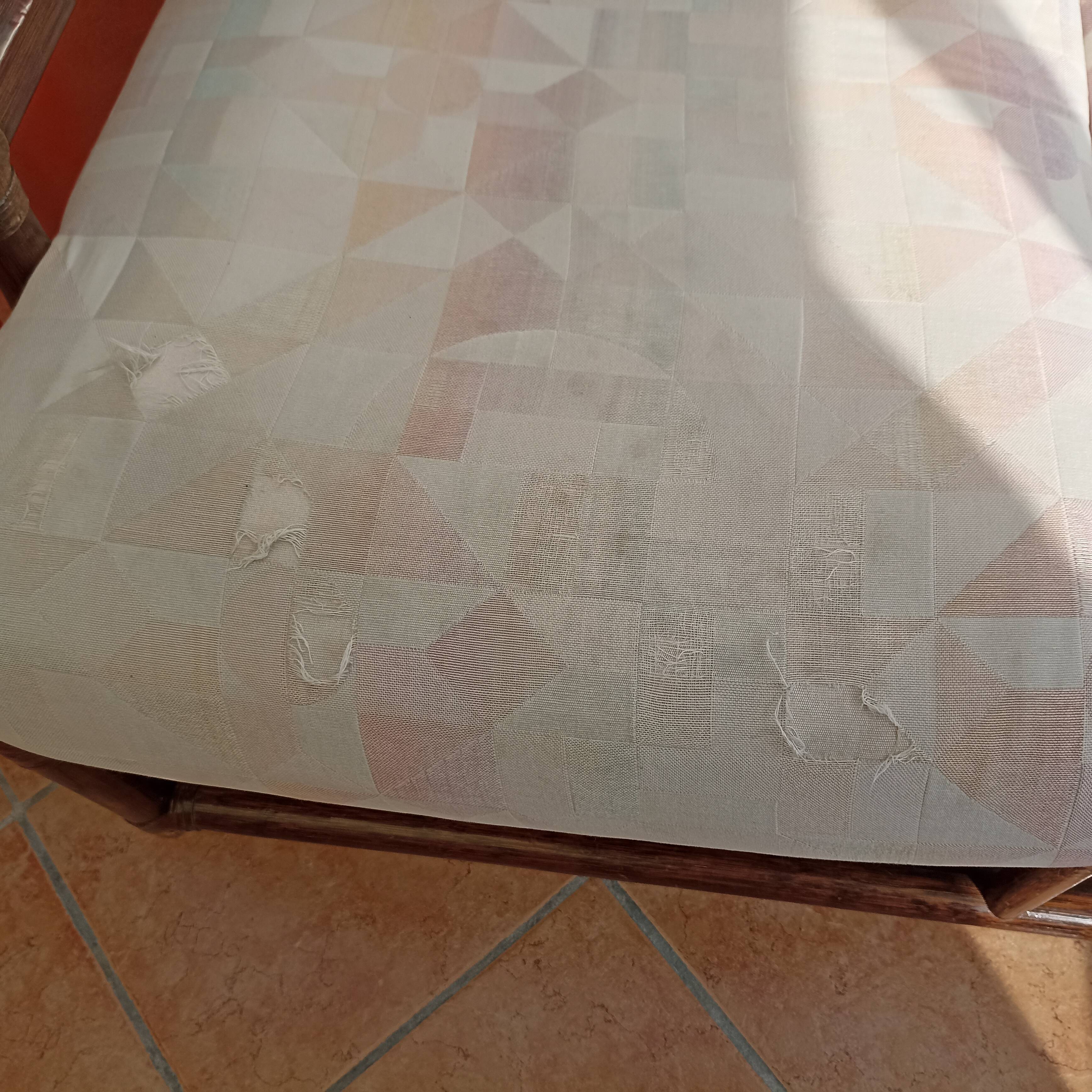 Dark brown rattan living room