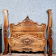 Centre bed Louis XV Baroque curved walnut circa 1850