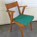 1960s bridge armchair with compass feet