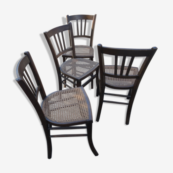 Lot of 4 cannese bistro chairs