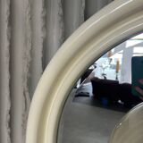 Vintage 1970s Illuminated Mirror with Built-In Socket