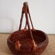Japanese woven bamboo basket. Ikebana.