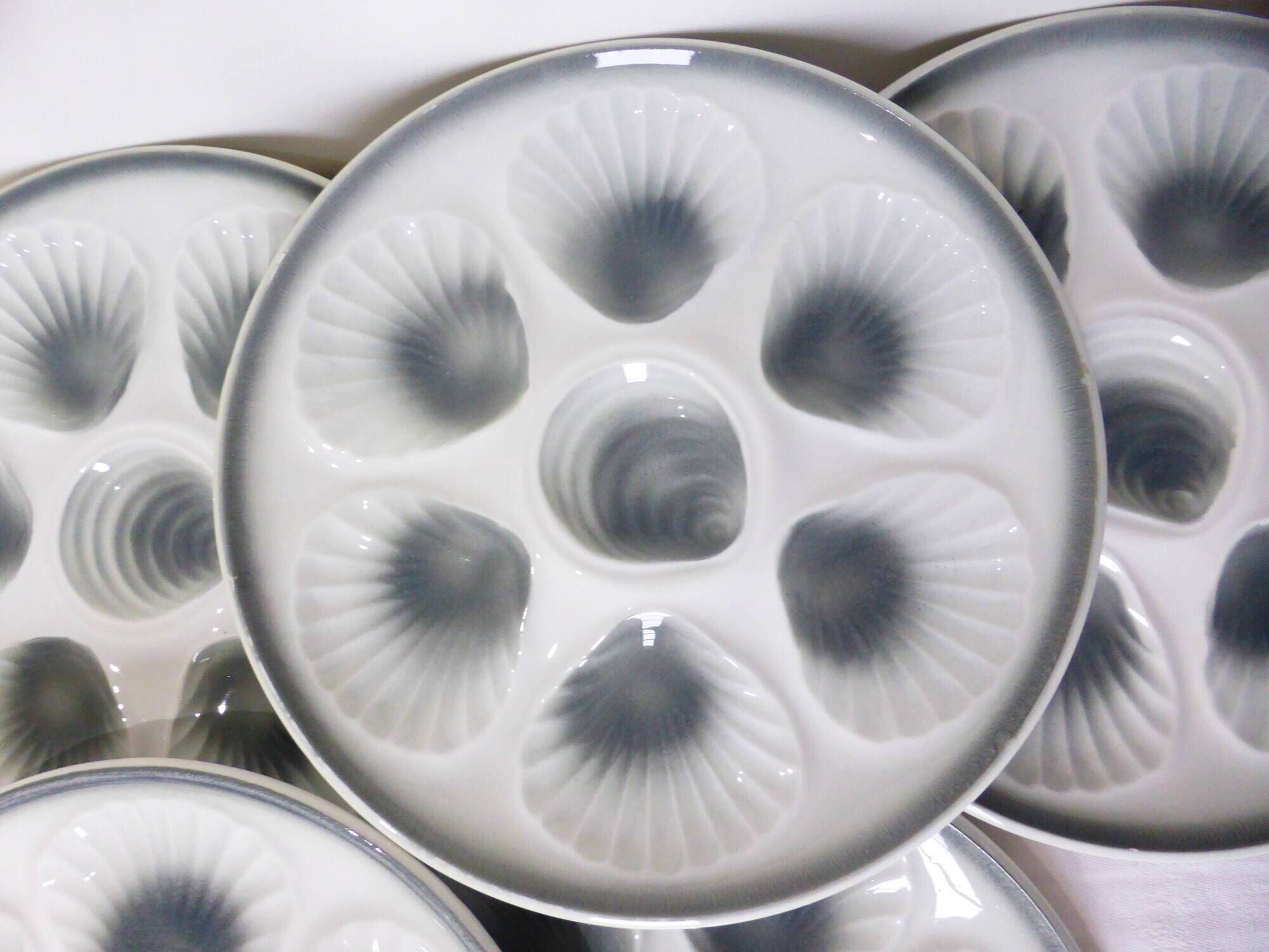 6 oyster plates Moulin des Loups and Orchies 210371